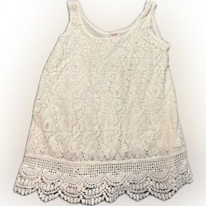 Mossimo Supply Co. Ivory Lace Tank